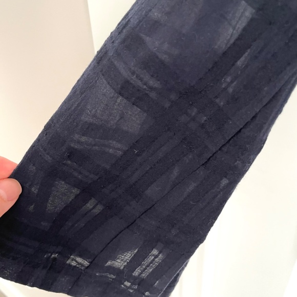 Loft Navy Blue Peolum Top NWT Size Small - Picture 3 of 7